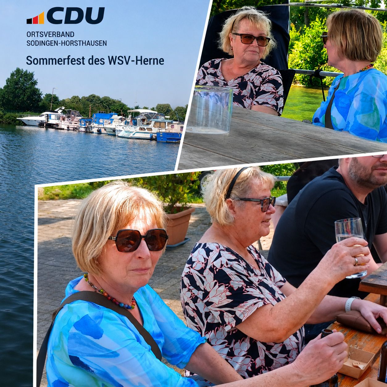 Angelika Gro� und Ingrid Hoffmann sind auch zur See politisch f�r die CDU unterwegs.